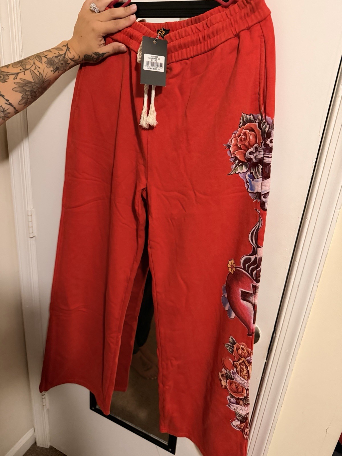 Pantalones deportivos Jujube rojo-13 talla XL