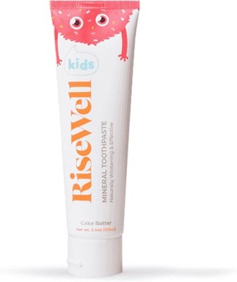 RiseWell Kids Mineral Toothpaste Cake Batter Flavor 3.4 oz Hydroxyapatite