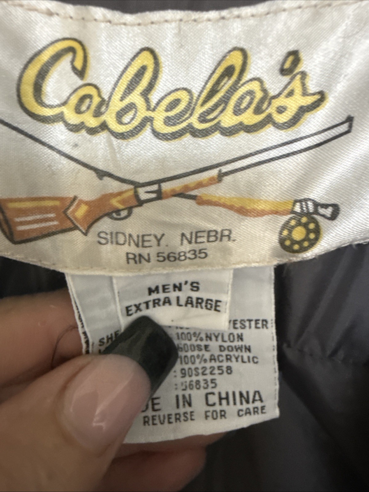 Cabelas  Goose Down Reversible Jacket Size XLarge… - image 4