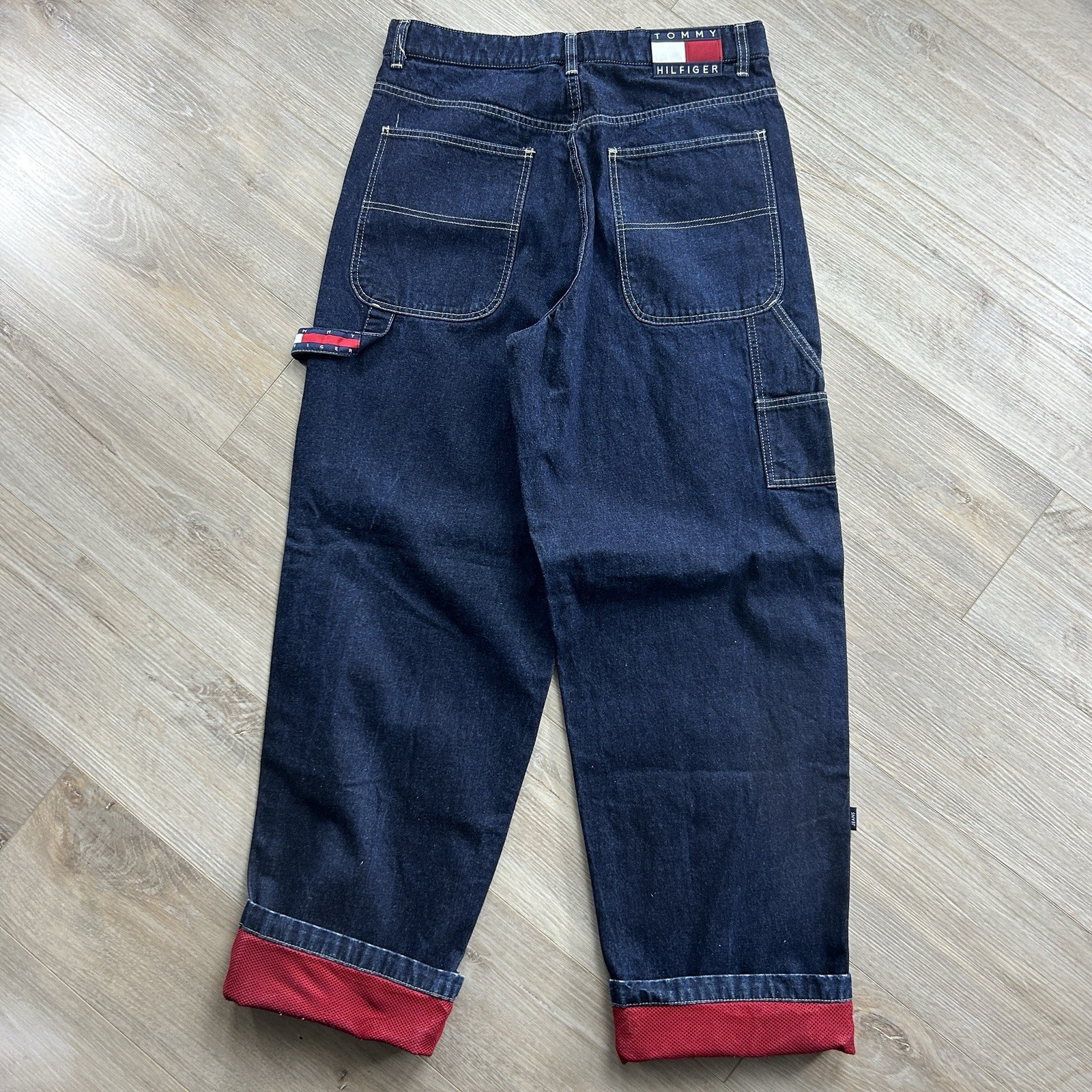 's 34x32  Tapered Denim Carpenter Mesh Cuff*
