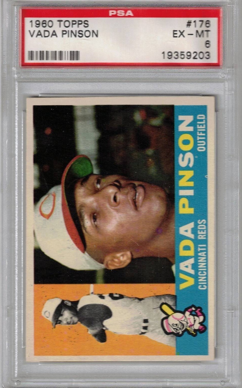 1960 Topps #176 Vada Pinson - PSA 6