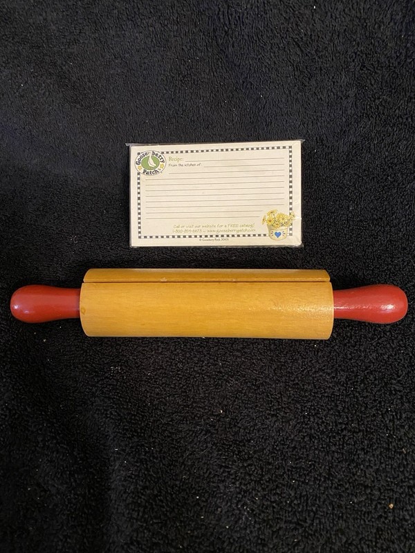 Vintage Gooseberry Rolling Pin Recipe Card Holder With Recipe Cards New In Box