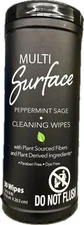  Plant Based  Multi Surface Cleaning Wipes Peppermint Sage 30ct Paraben Free