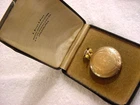 Vintage GOLD FD antique 1800 PorcelainDl ELGIN HUNTER pendant pocket watch + BOX