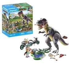 Playmobil Dinosaur World T Rex Hunt Playset With Researcher And Accessories