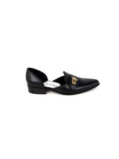 Givenchy Black Eden D Orsay Leather Loafer Fl...