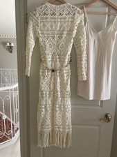 RRP $990.00 BNWT ZIMMERMANN CIRA RIBBON IVORYLACE MIDI DRESS SIZE OP AUD 6  US 2