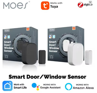 MOES Tuya ZigBee3.0 Smart Window Door Gate Sensor Detector Smart Home Security