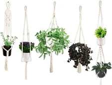 5 Packs Plant Hangers Indoor, Macrame Plant Hangers, Indoor Plant Hangers, Indoo