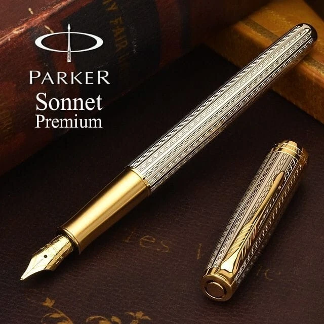 PARKER Fountain Pen Sonnet Premium Silver Mistral GT Sterling