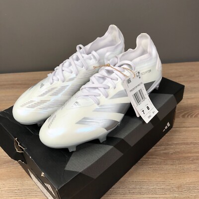 Adidas Predator Pro FG IG7778 Men's US 7 White Firm Ground Soccer Cleats Shoes