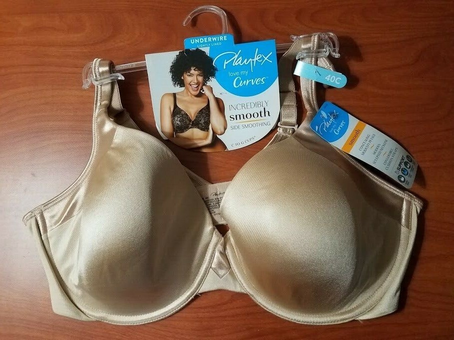 PLAYTEX LOVE MY CURVES 4848 SMOOTH TRUSUPPORT BEIGE 36DD 40C 42DD 44DD 40DDD