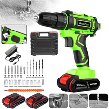 Drill Driver Cordless Electric Impact Wrench Gun Brush-less+2Battery&Charger USA