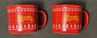 KAHLUA ceramic Mug Christmas Holiday Red Xmas Trees Snowflakes 16 Oz set of 2  — photo 5