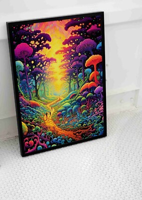 TRIPPY POSTER PRINT IMAGE PSYCHEDELIC IMAGE BRIGHT ART SIZE -A3 A4 SIZE ...