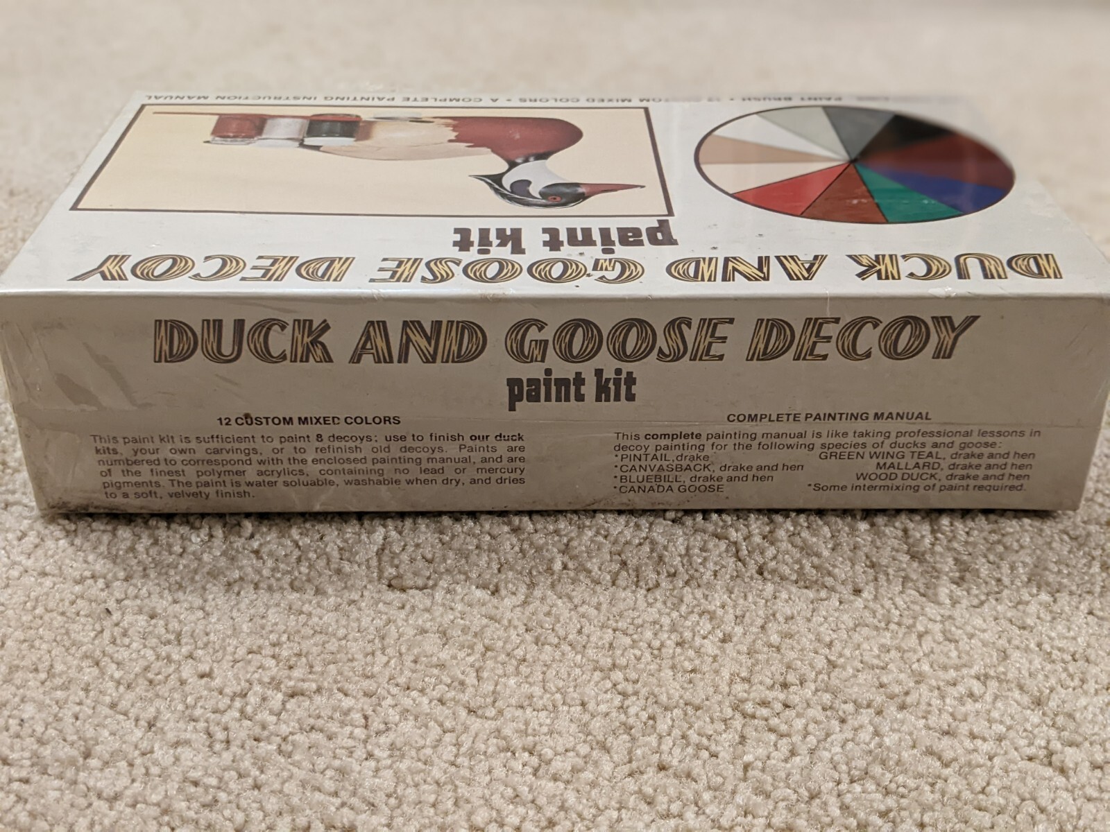 Vintage Stoney Point Duck And Goose Decoy PAINT Kit, Mfg USA, Unopened