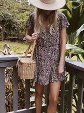 SPELL AND THE GYPSY Jasmine 90's Mini Dress Size XS SP2