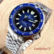 Tandorio Bradient Blue Dial Japan NH35A Automatic mechanical Dive Watch For Men
