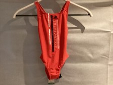 Image of ADIDAS GIRLS ATHLETIC GRAPHIC SWIMSUIT BNWT 7-8yrs  RED Y7