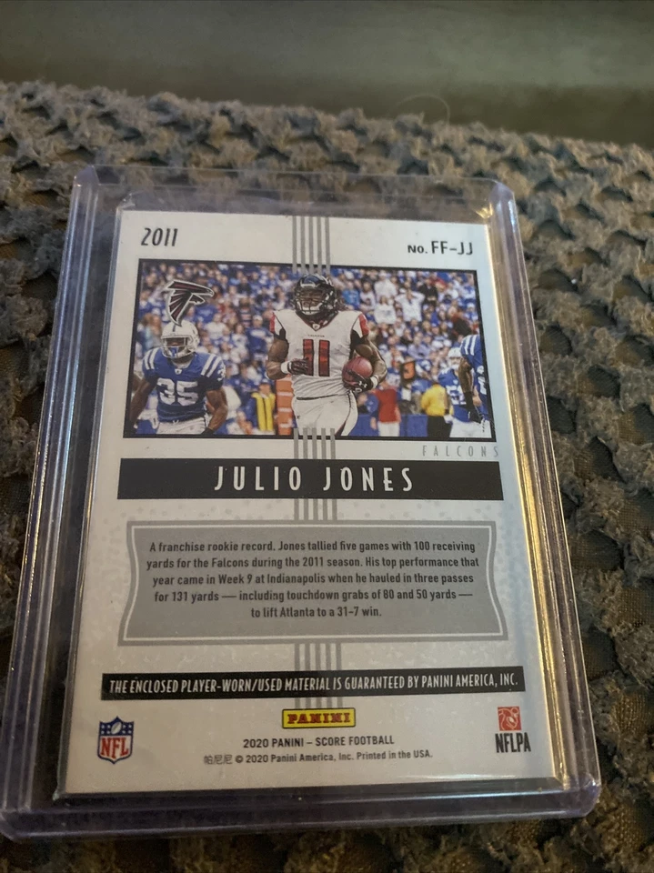 Julio Jones 2020 Score Freshman Flashbacks #FF-JJ Memorabilia Card VERY NICE! - Image 2 of 2
