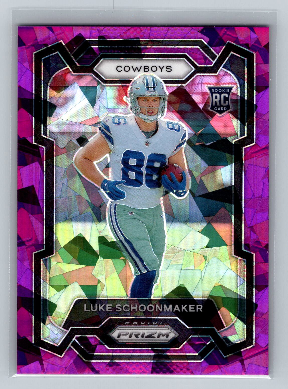 2023 Panini Prizm Luke Schoonmaker Purple Ice #325 #/225 Dallas Cowboys