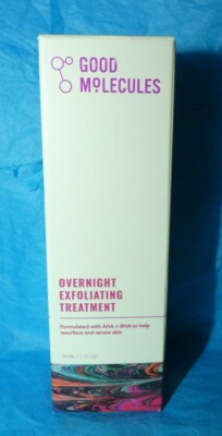 NEW GOOD MOLECULES Overnight Exfoliating Treatment 1 oz. NIB 100% AUTHENTIC