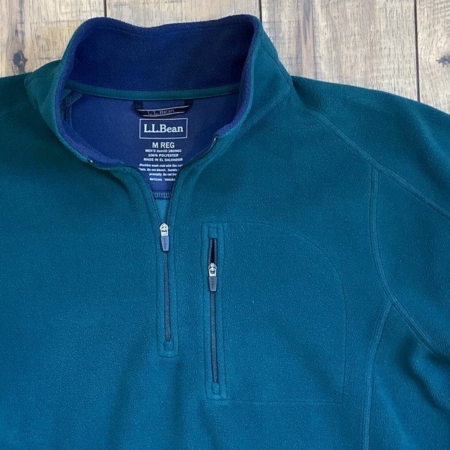 LL Bean Fleece Pullover Jacket Mens Sz L Reg Outdoors Hunting Maroon 271474 for sale online eBay