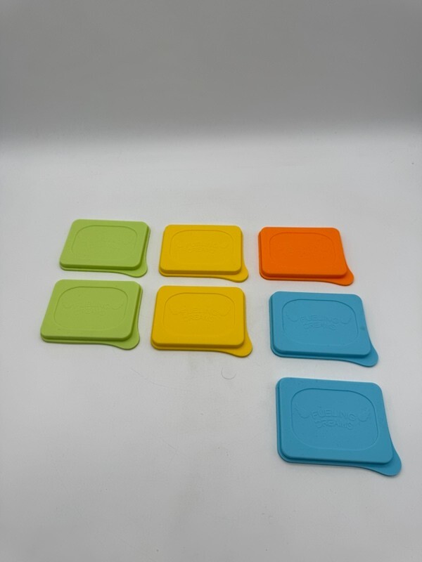 Lot of Glichen Silicone Baby Food Lids Compatible with Gerber
