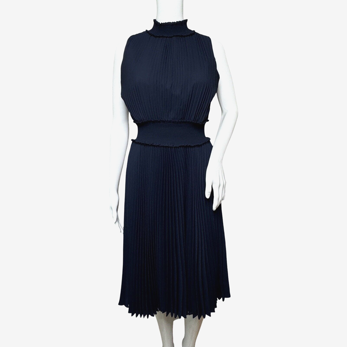 macys black mini dress Japanese tie up smock dress main image 1