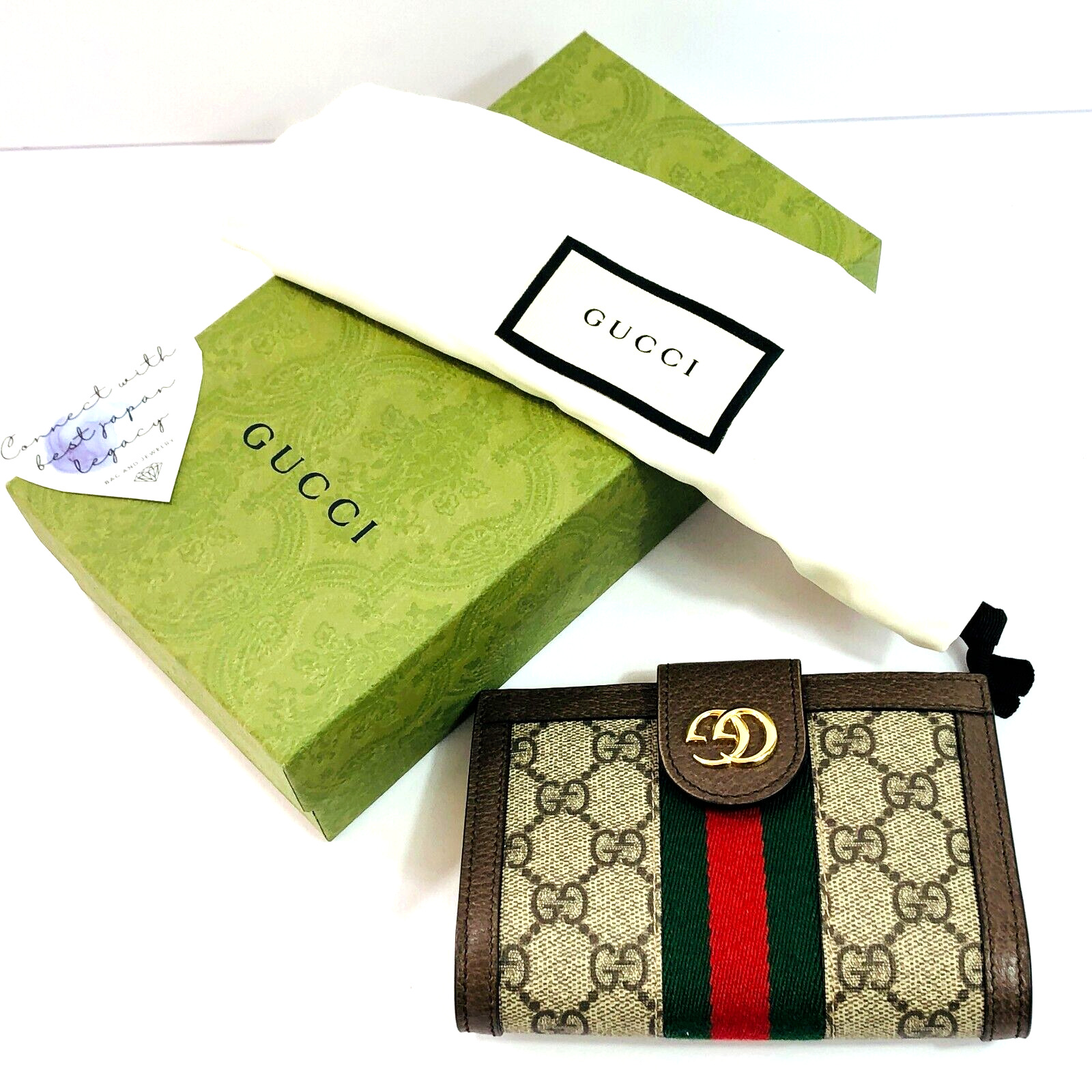 GUCCI Ophidia Web Passport Case Passport Cover Be… - image 1
