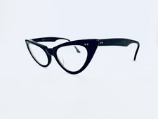 VTG American Optical Black Acetate Cat Eye Glasses