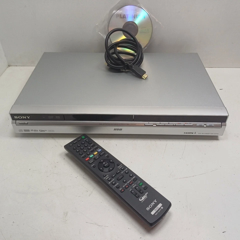 Sony RDR-HX750 DVD/HDD-Recorder +Remote TESTED HDMI 1080P Upscale USB DV-in Pict