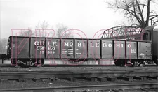 Gulf, Mobile & Ohio (GM&O) Gondola 15559 at Zanesville, OH in 1966 - 8x10 Photo