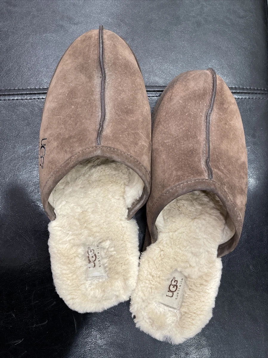UGG Men s Scuff Brown Slippers Size 12 Used eBay