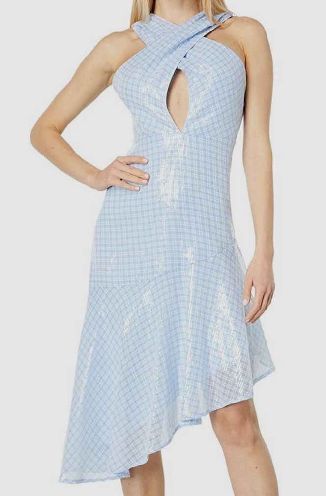 halter_dress Glossy halter maxi dress – Line & Dot main image 0