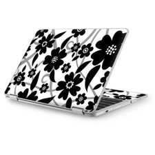 Skins for Asus Chromebook 12.5 vinyl wrap - Black white Flower Print