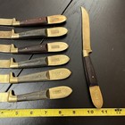 Vintage Benghwa Gold Tone Brass, Bronze Steak Knife Set Of 8 Made in Siam — photo 6