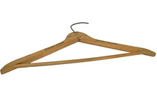 Hilton-Statler Hotels Vintage Wooden Coat Hanger Mid-Century Advertising