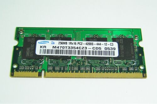 Samsung M470T3354CZ3-CD5 256 Mo DDR2 PC2-4200S SODIMM MODULE DE MÉMOIRE POUR ORDINATEUR PORTABLE - Photo 1/2