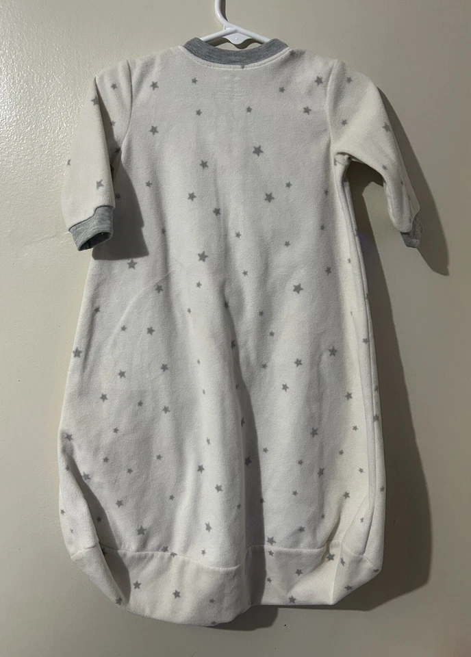 Carter’s Saco de Dormir Bebé Talla 3-6 Meses Usable Manta con Cremallera Blanco Gris Foto 2 de 4