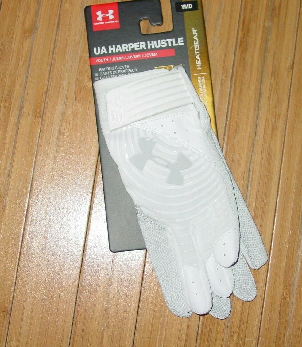 Under Armour Harper Hustle UA Youth Kids M Med Baseball Batting