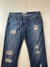 Paige Womens 29x32 Jimmy Jimmy Skinny Jeans Blue Distressed Whiskered Stone Wash