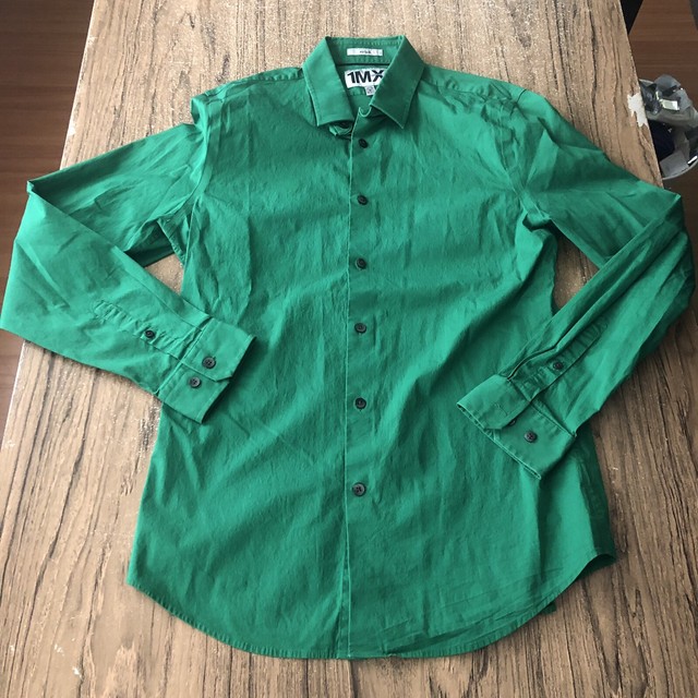 Express Men’s LS Green Button Up Casual Shirt Size M 12477 eBay