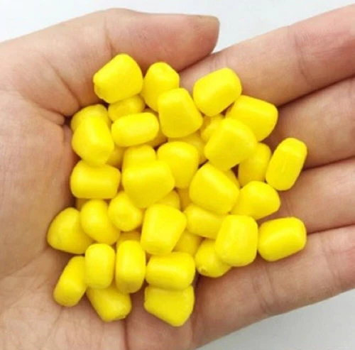 20 x Floating Yellow Fake Corn Imitation Bait Sweetcorn Carp Fishing Tackle Hook