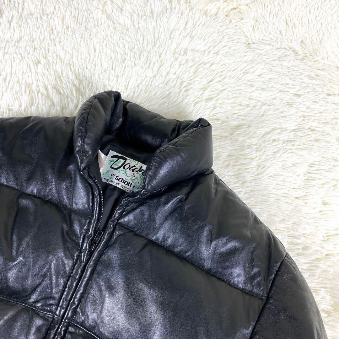 Schott Leather Down Jacket Size 36 Made in USA | eBay