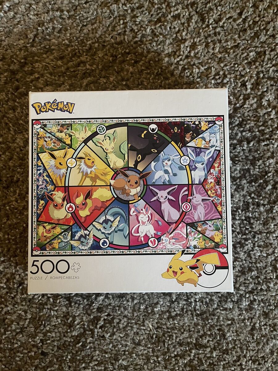 Buffalo Games Pokemon Eevee Stained Glass 500 Piece Jigsaw Puzzle