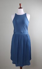 ANN TAYLOR LOFT NWT $99 Mixed Materials Bow Belted Tank Dress Size 10 Petite