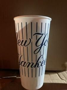 New York Yankees Plastic Cup Pinstripes MLB