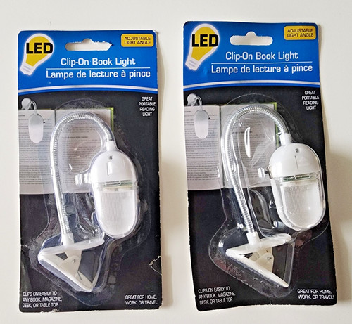 Bundle of (2) LED Clip-On Book Lights New