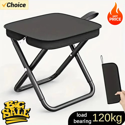 Klapphocker Campinghocker Kleiner Faltbarer Klappstuhl Hocker für Heimzug Freien